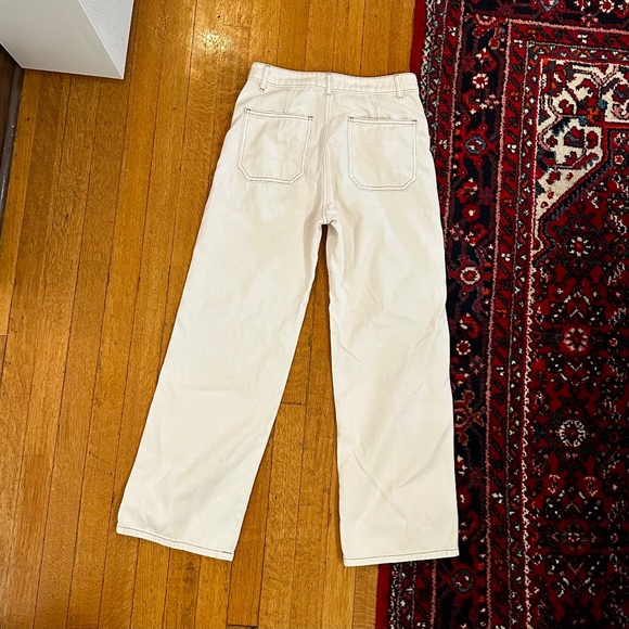 Reformation Lexi High Rise Wide Leg Jeans - Ivory - Size 25 - Picture 6 of 6